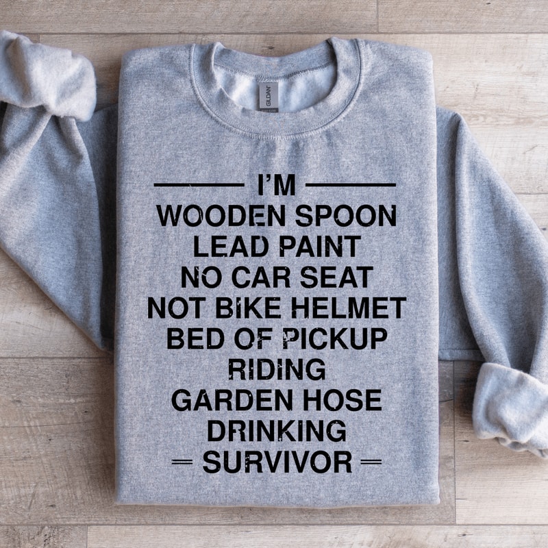 Im Wooden Spoon Lead Paint No Car Seat Sweatshirt 2