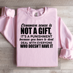 common sense is not a gift sweatshirt