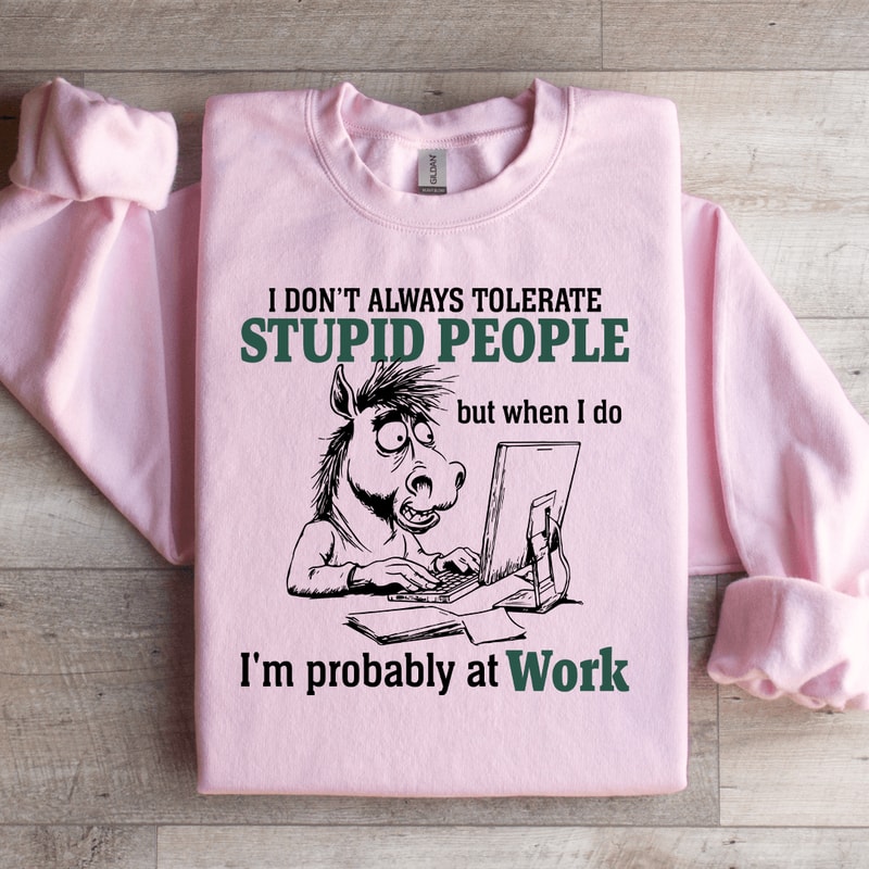 I Dont Always Tolerate Stupid People Sweatshirt 2