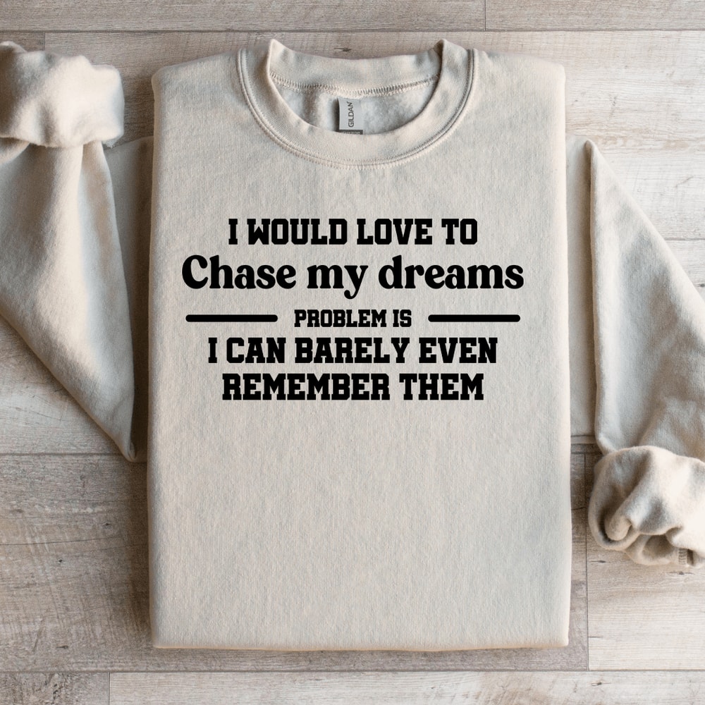 I Would Love To Chase My Dreams Problem Sweatshirt 3