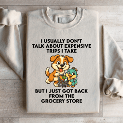 i usually don't talk about expensive trips sweatshirt