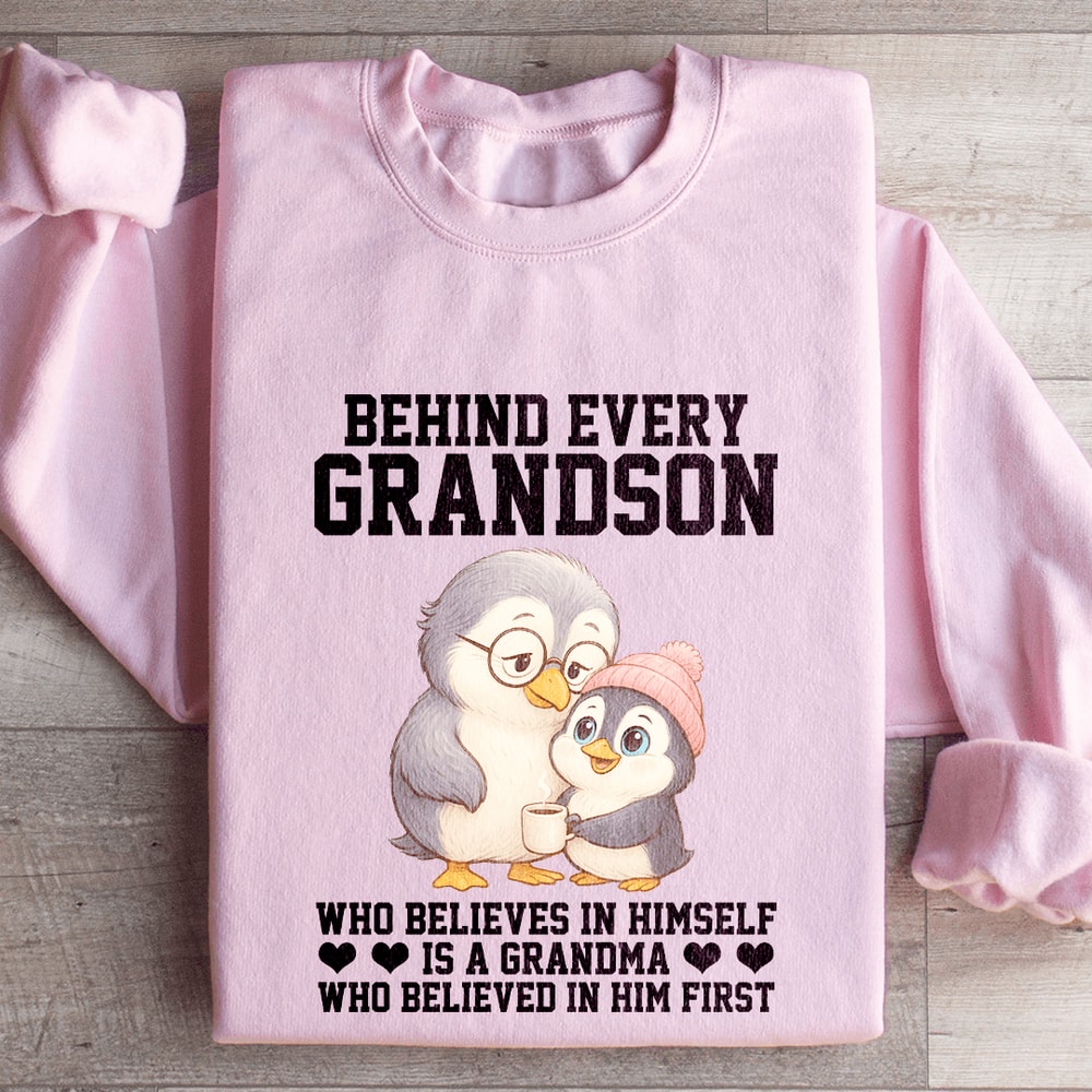 Behind Every Grandson Sweatshirt 3