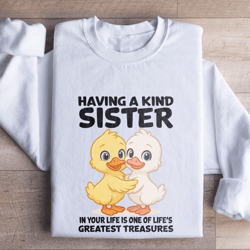 having a kind sister in your life sweatshirt