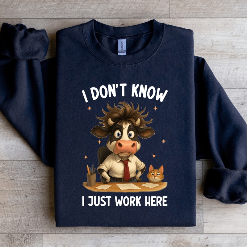 I Dont Know I Just Work Here Sweatshirt 4