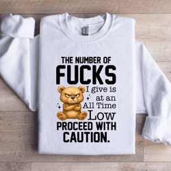 the number of f-cks sweatshirt