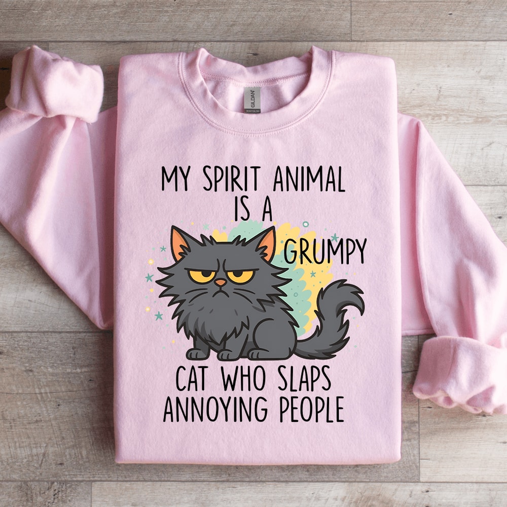 My Spirit Animal Is A Grumpy Sweatshirt 1