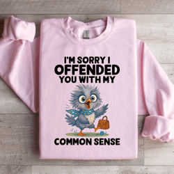 i'm sorry i off ended you with my common sense sweatshirt