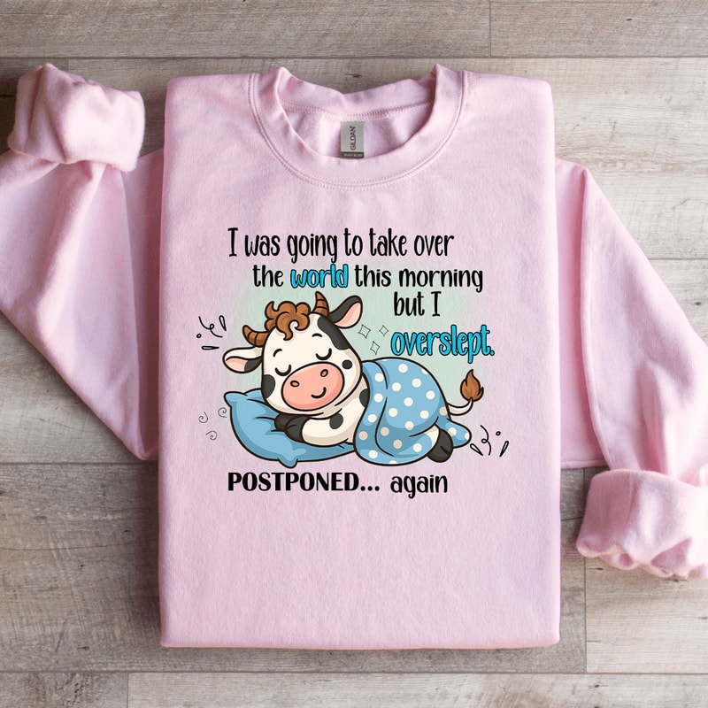 I Was Going To Take Over The World This Morning Sweatshirt 0