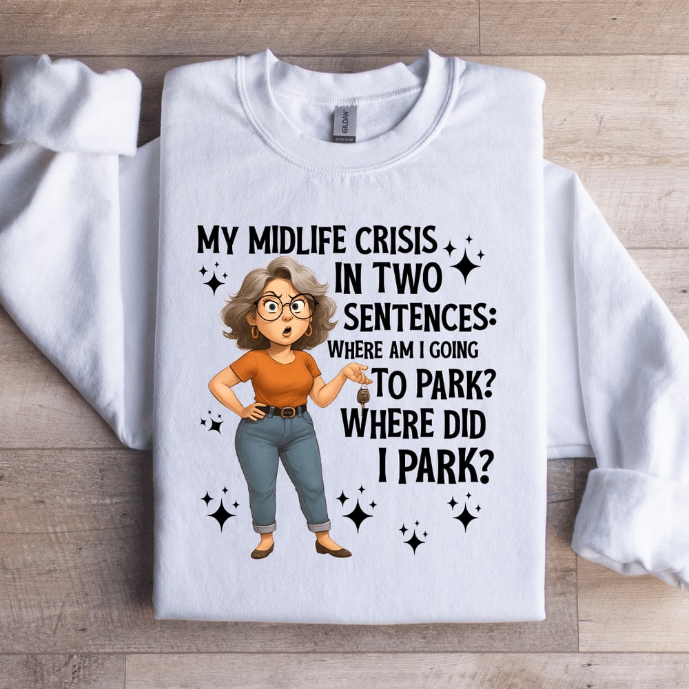 My Middle Crisis In Two Sentences Sweatshirt 2