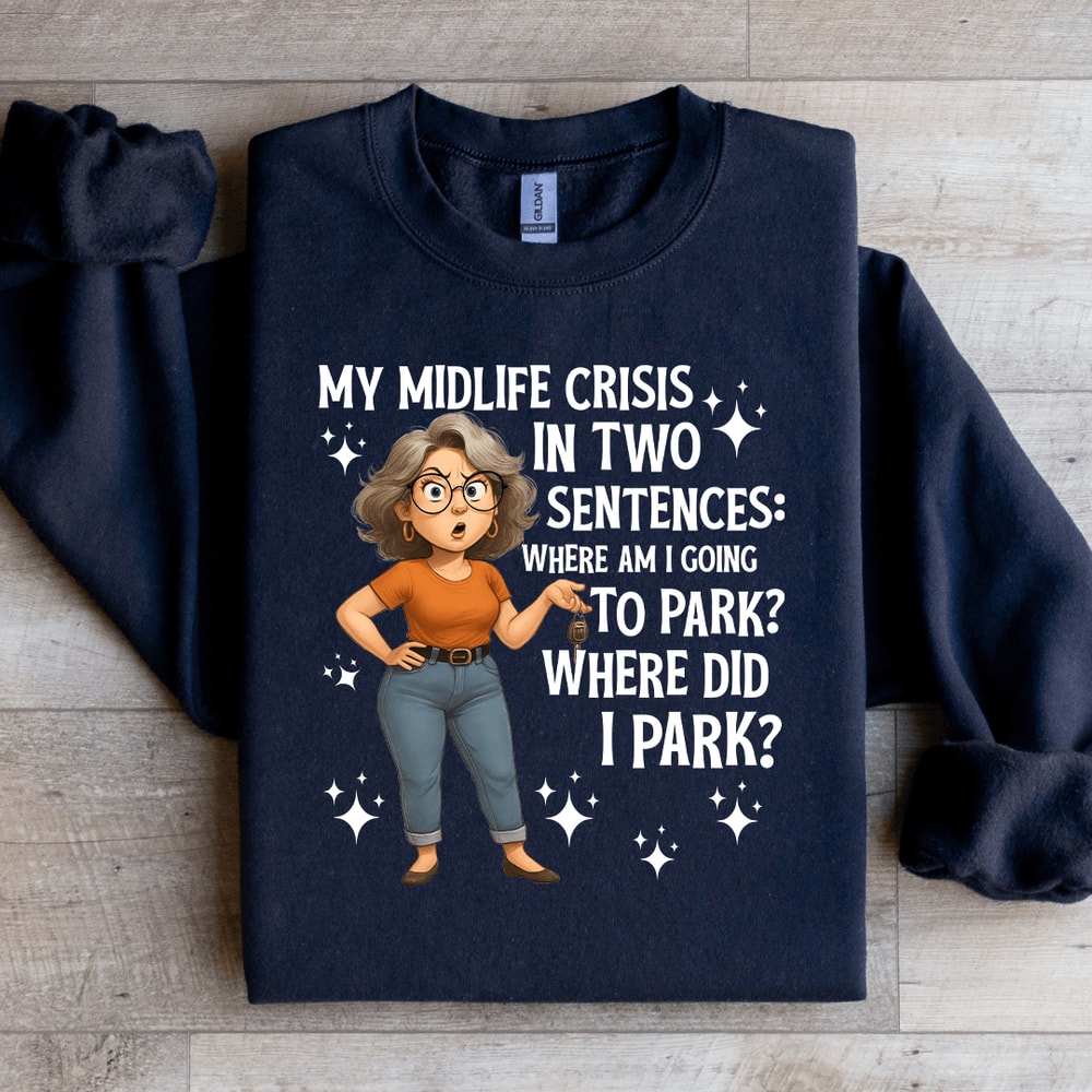 My Middle Crisis In Two Sentences Sweatshirt 3