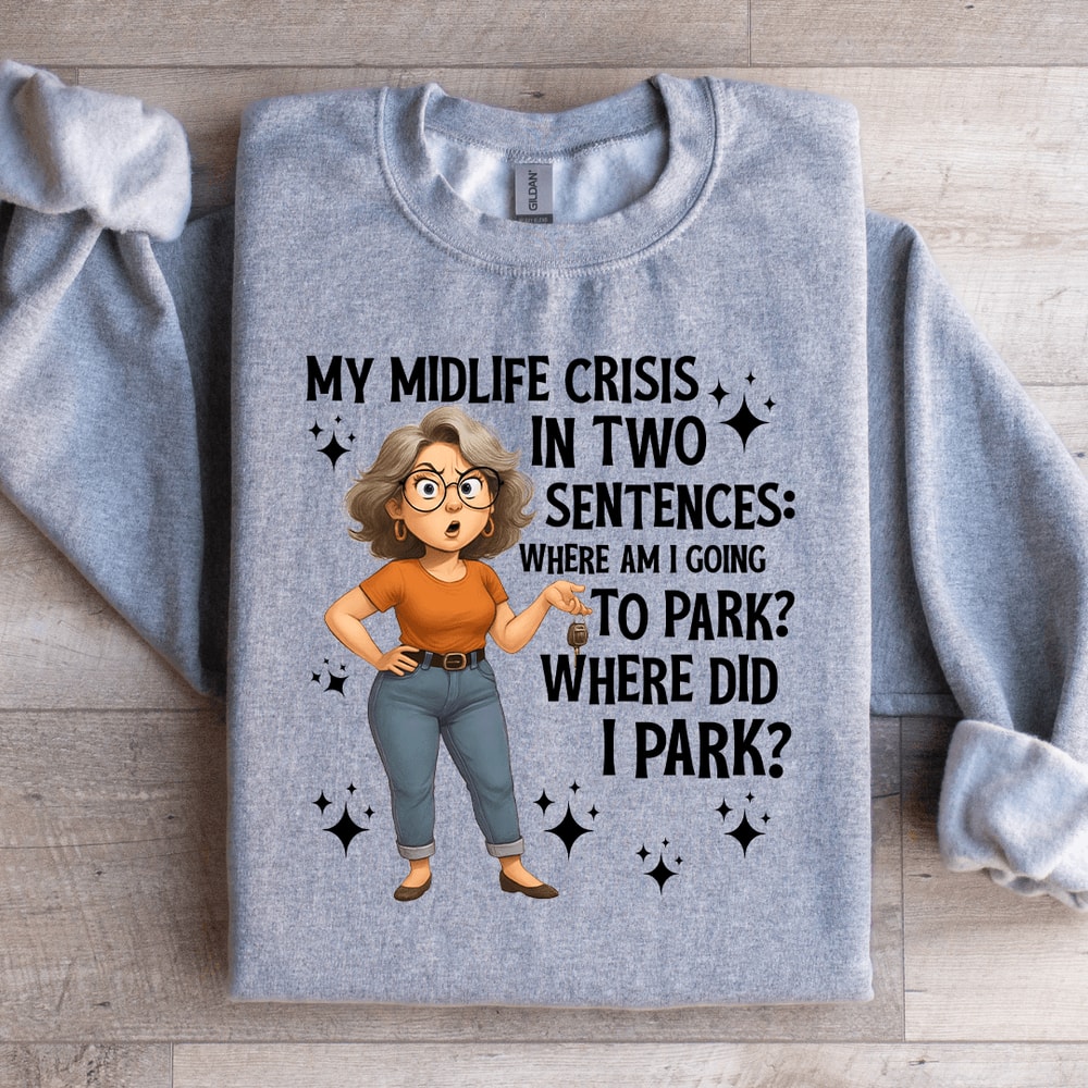 My Middle Crisis In Two Sentences Sweatshirt 4