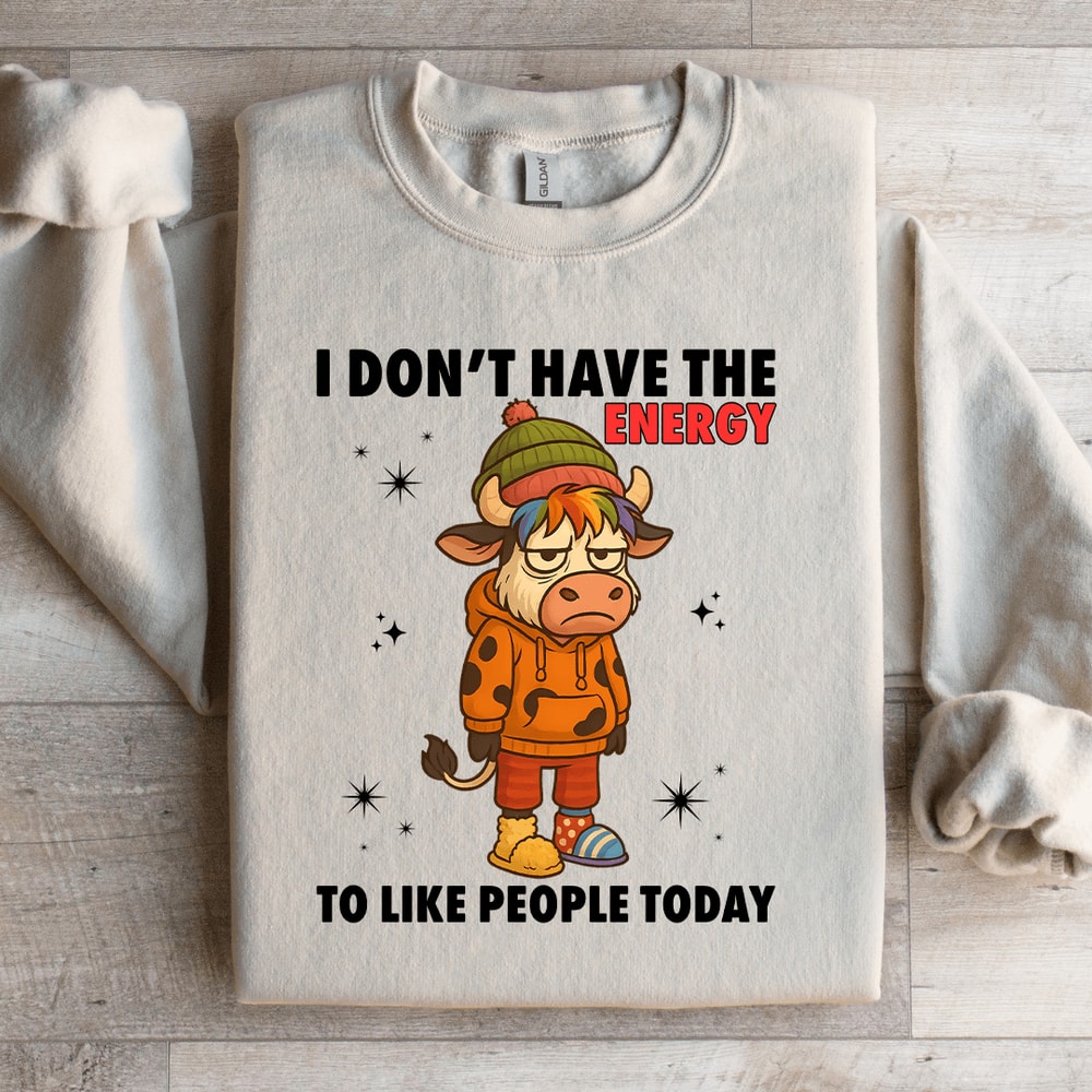 I Dont Have The Energy Sweatshirt 1