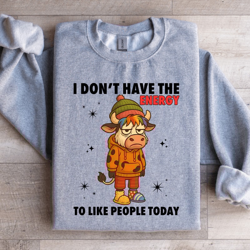 I Dont Have The Energy Sweatshirt 0