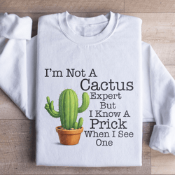 i'm not a cactus expert sweatshirt