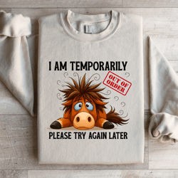 i'm temporarily out of order sweatshirt