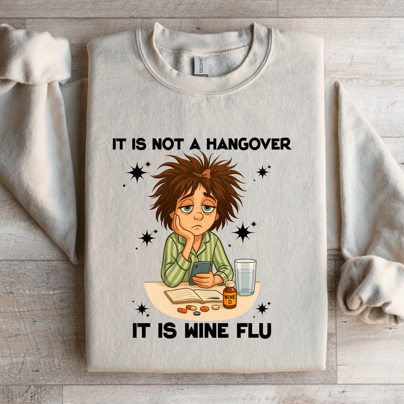 It Is Not A Hangover It Is Wine Flu Sweatshirt 2