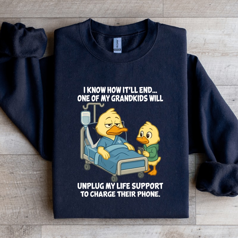 I Know How Itll End One Of My Grandkids Sweatshirt 3