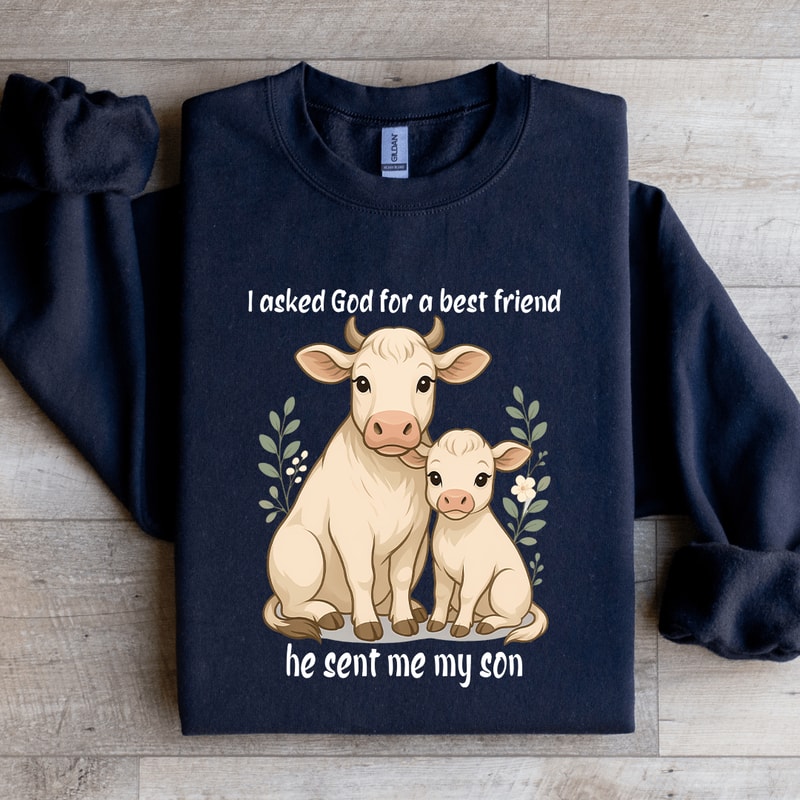 I Asked God For A Best Friend Sweatshirt 3