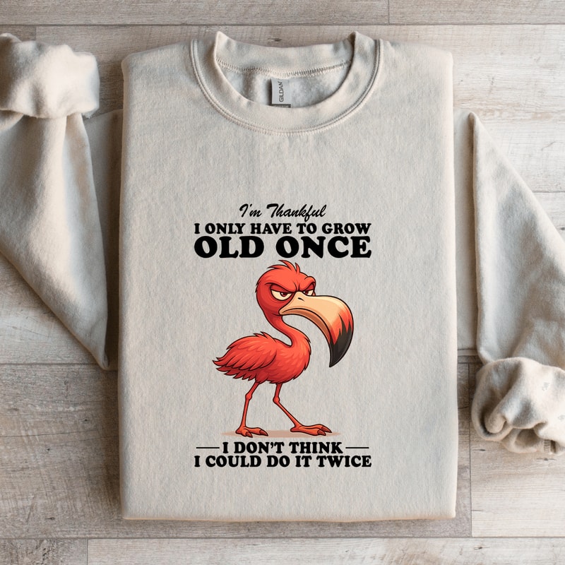 Im Thankful I Only Have To Grow Old Once Sweatshirt 1