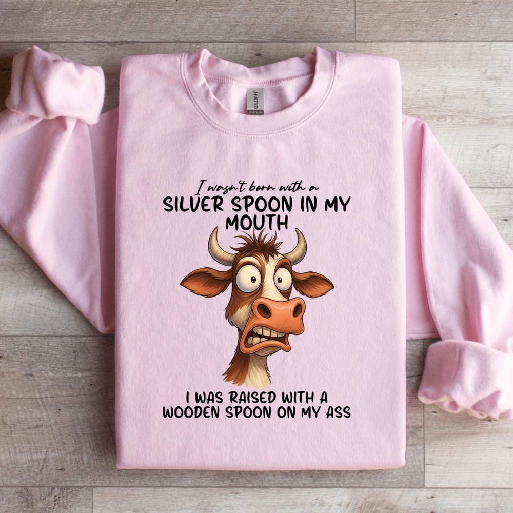 I Wasnt Born With A Silver Spoon In My Mouth Sweatshirt 4