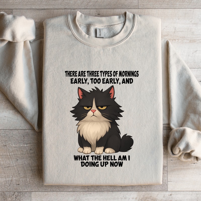 There Are Three Types Of Mornings Early Too Early Sweatshirt 2