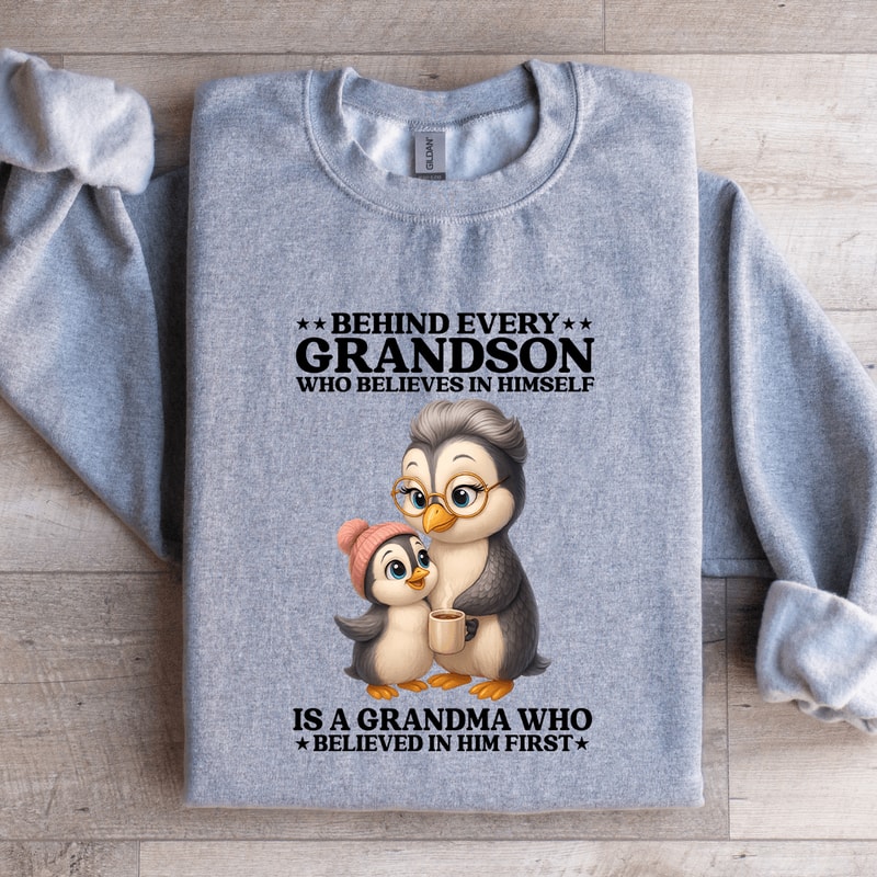 Behind Every Grandson Sweatshirt 3