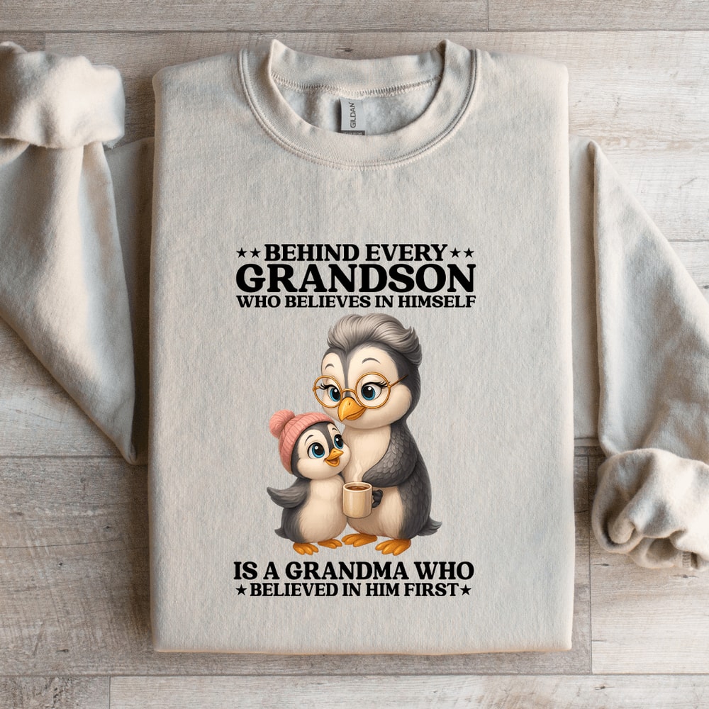 Behind Every Grandson Sweatshirt 5