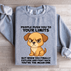 people push you to your limits sweatshirt
