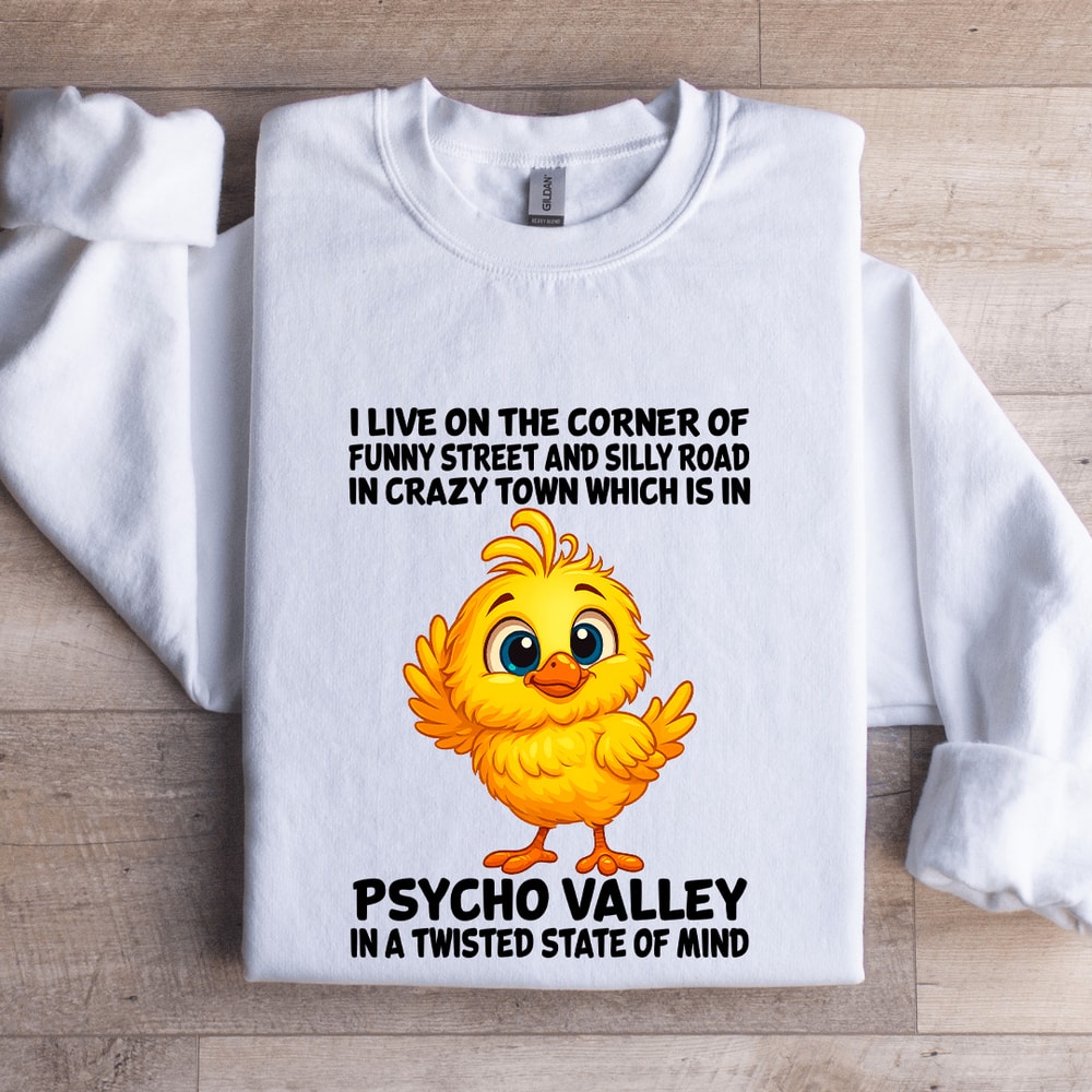 I Live On The Corner Of Funny Street Sweatshirt 1