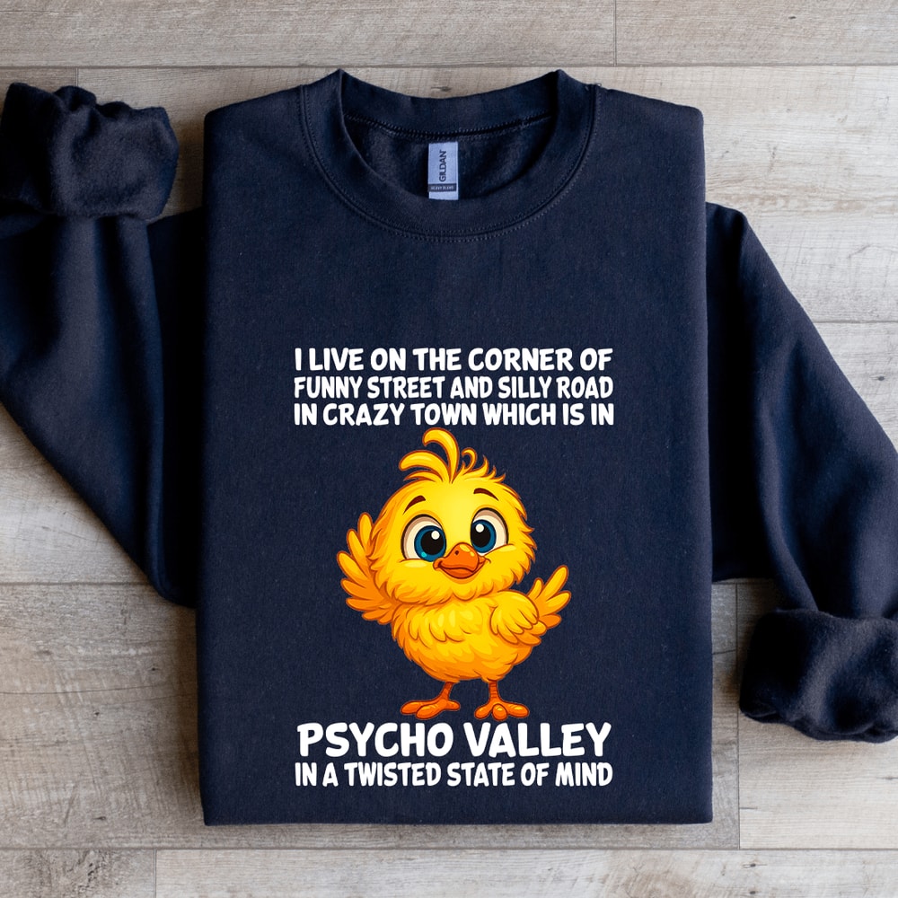 I Live On The Corner Of Funny Street Sweatshirt 2
