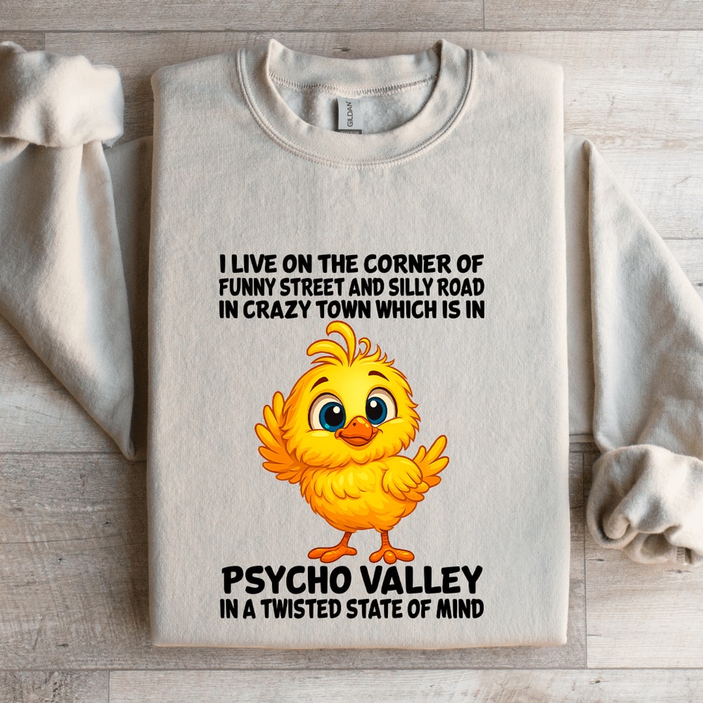 I Live On The Corner Of Funny Street Sweatshirt 4