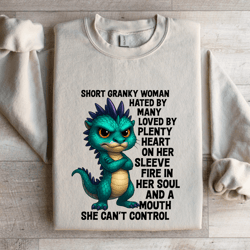 short granky woman hated by many loved sweatshirt