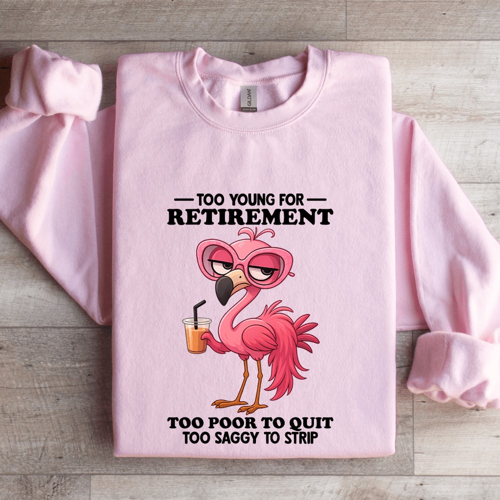 Too Young For Retirement Too Poor Sweatshirt 3