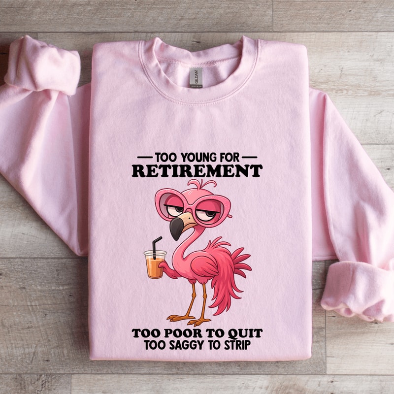 Too Young For Retirement Too Poor Sweatshirt 3