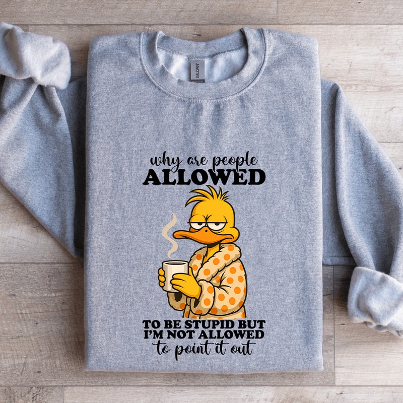 Why Are People Allowed To Be Stupid Sweatshirt 2