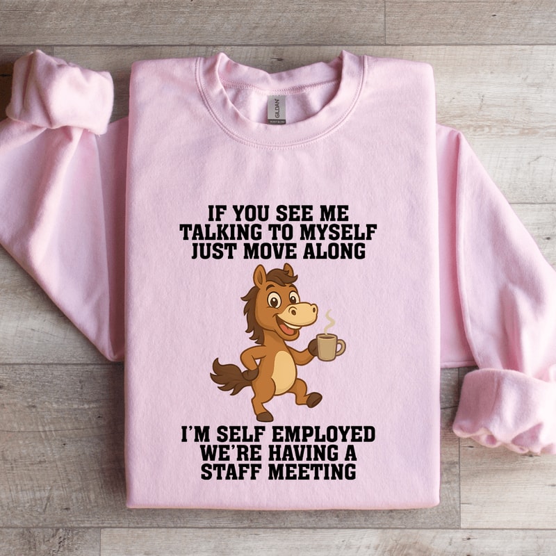 If You Se Me Talking To Myself Just Move Along Sweatshirt 3