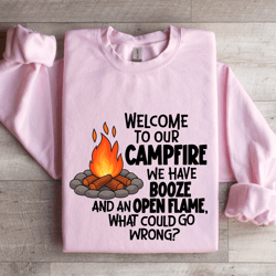 welcome to our campfire sweatshirt