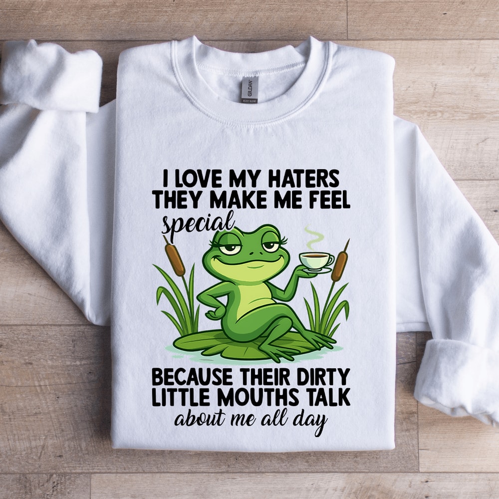 I Love My Haters They Make Me Feel Special Sweatshirt 0