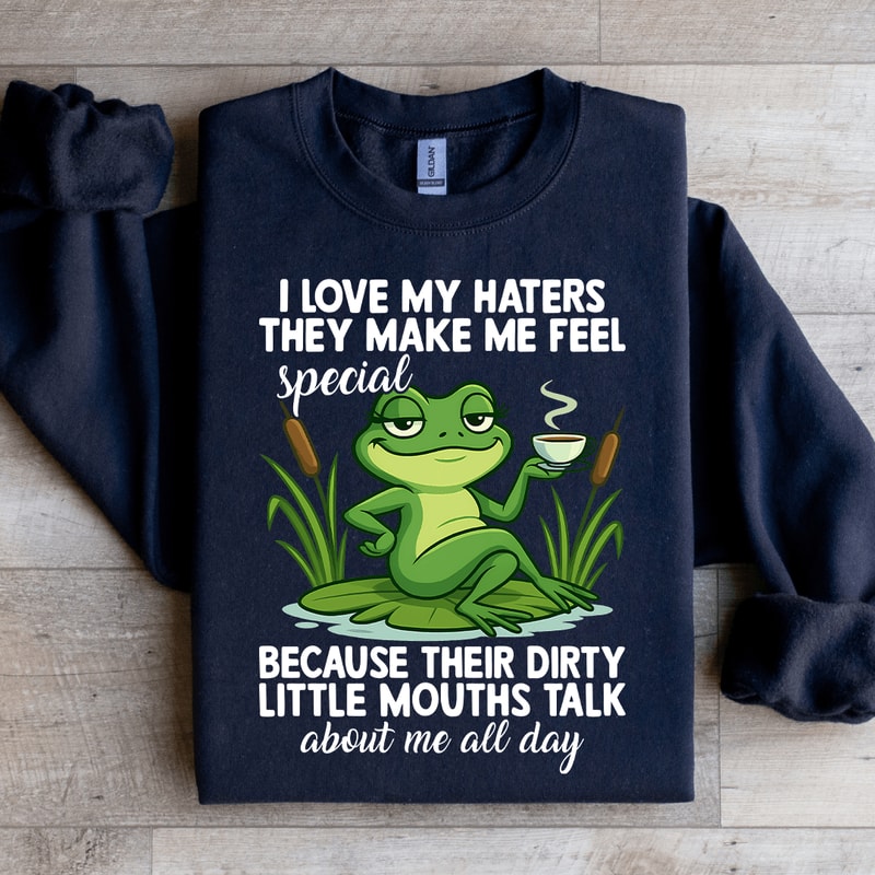 I Love My Haters They Make Me Feel Special Sweatshirt 1