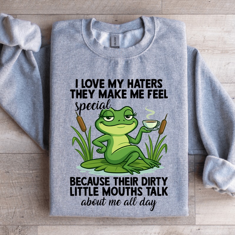 I Love My Haters They Make Me Feel Special Sweatshirt 2