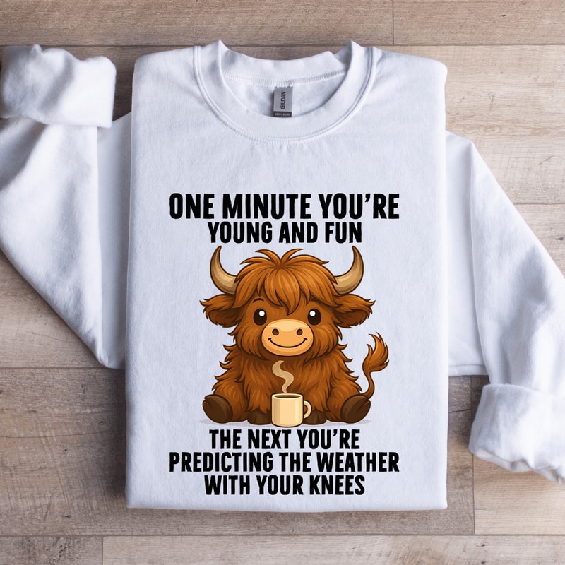 One Minute Youre Young And Fun Sweatshirt 1