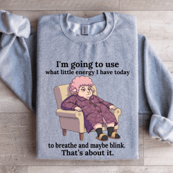 i'm going to use what little energy sweatshirt