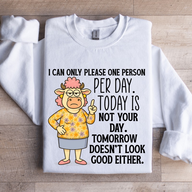 I Can Only Please One Person Per Day Sweatshirt 1
