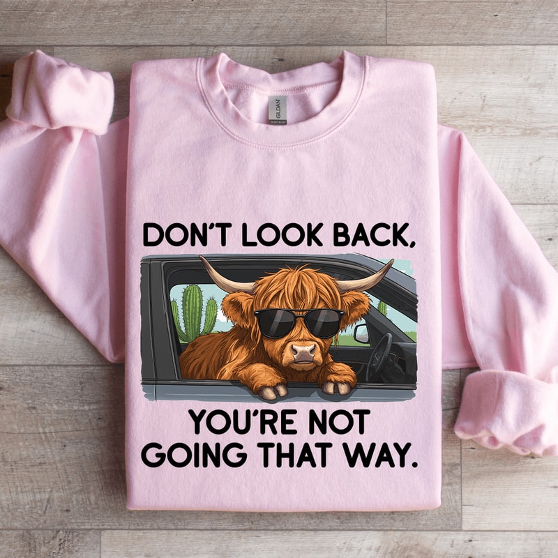 Dont Look Back Youre Not Going That Way Sweatshirt 3