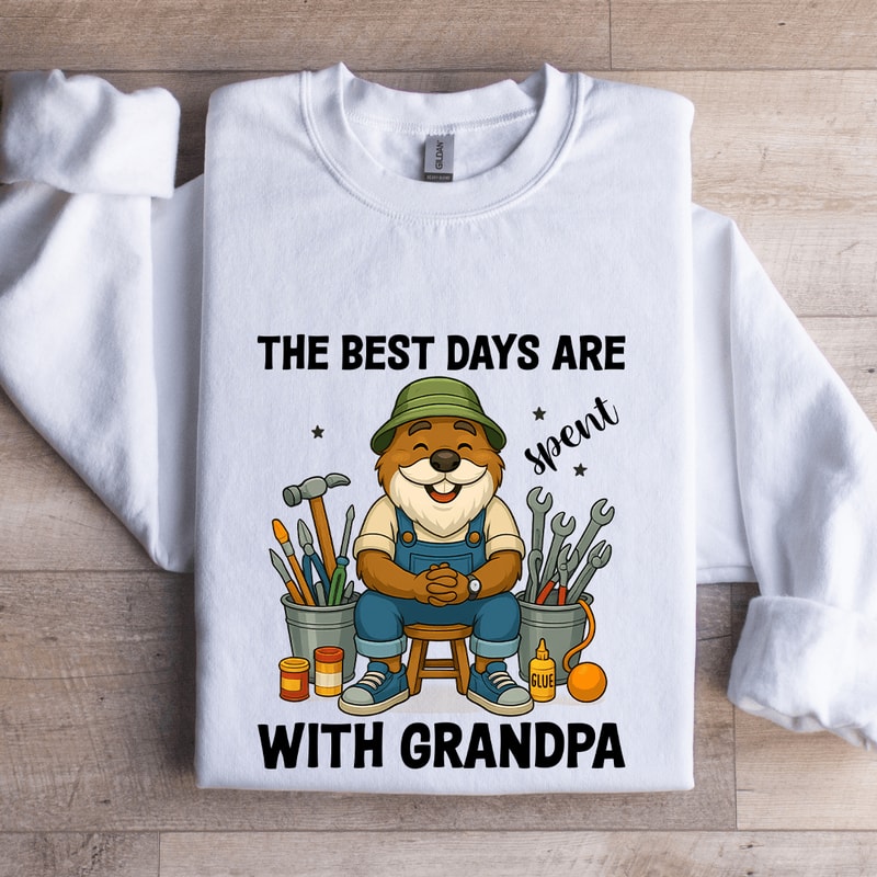 The Best Days Are Spend With Grandpa Sweatshirt 0