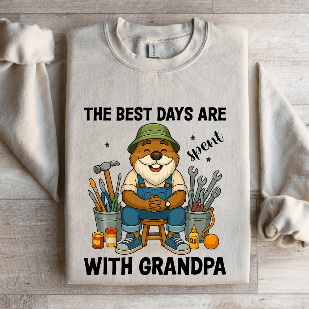 The Best Days Are Spend With Grandpa Sweatshirt 4