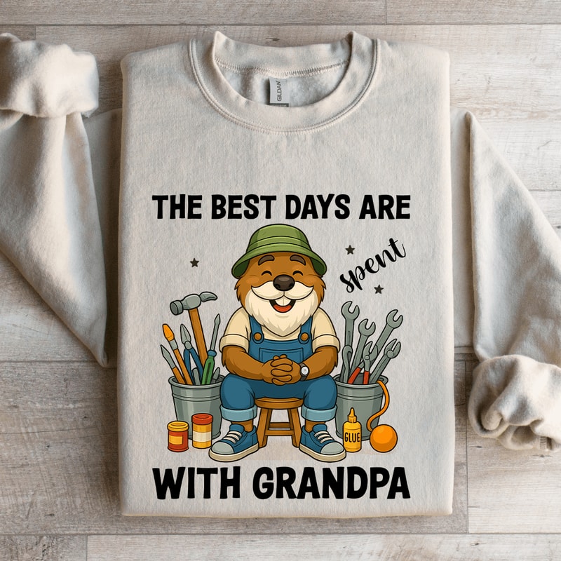 The Best Days Are Spend With Grandpa Sweatshirt 4
