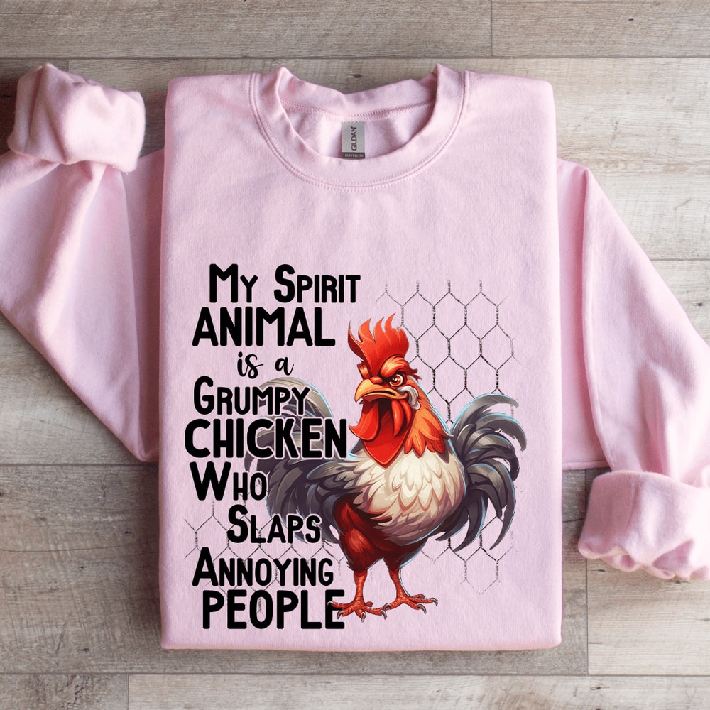 My Spirit Animal Is A Grumpy Chicken Sweatshirt 0