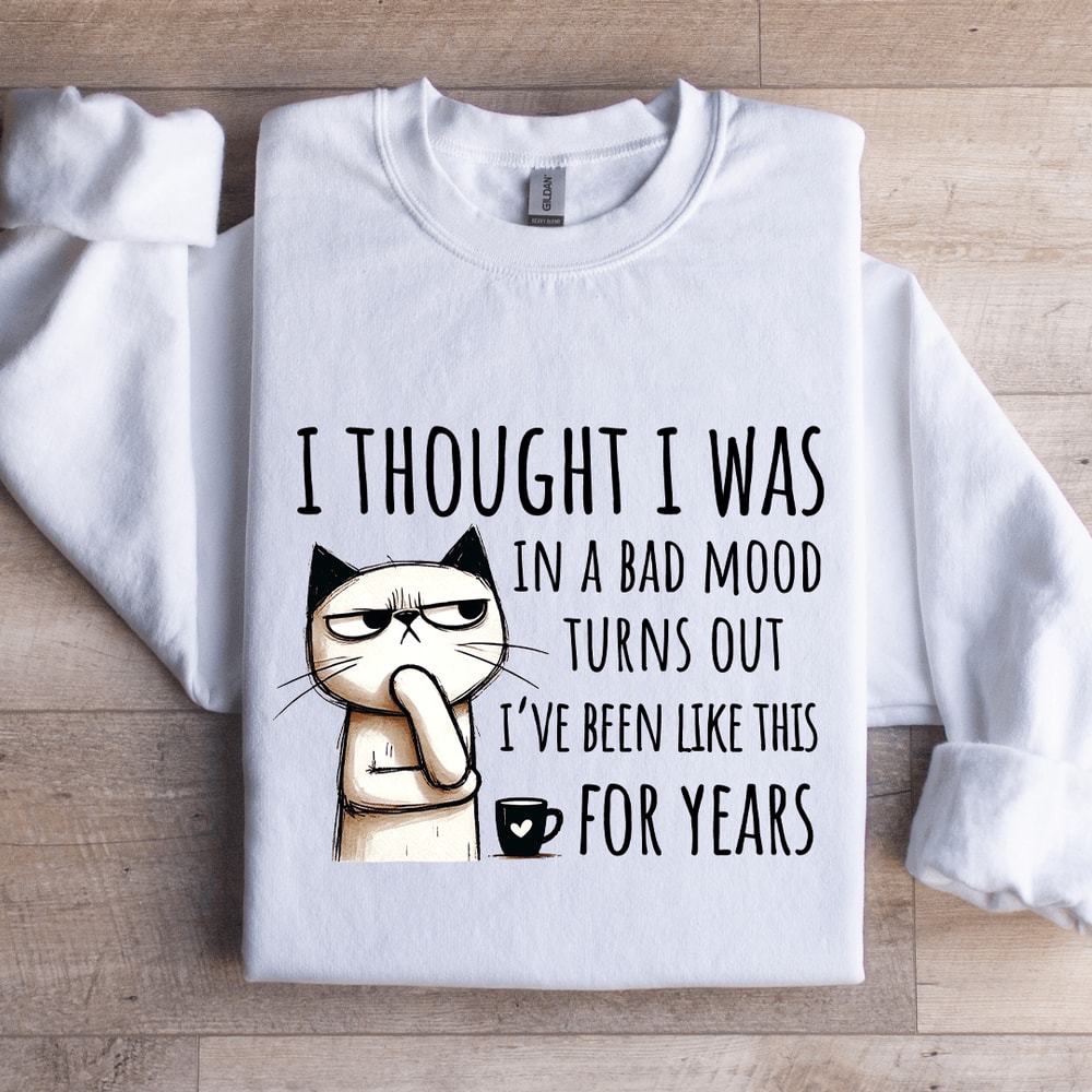 I Thought I Was In A Bad Mood Turns Out Sweatshirt 0