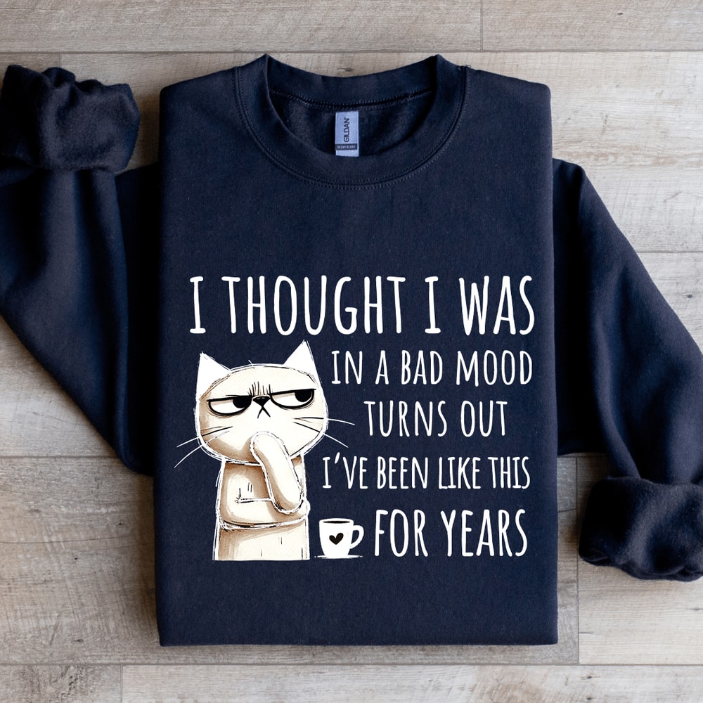 I Thought I Was In A Bad Mood Turns Out Sweatshirt 1